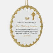 personalisierte Schrift zum 15. Jubiläum Keramik Ornament (Rechts)