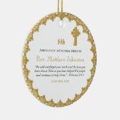 personalisierte Schrift zum 5. Jahrestag Keramik Ornament (Rechts)