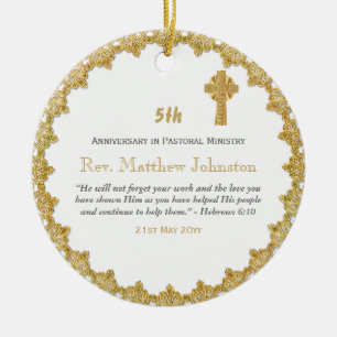 personalisierte Schrift zum 5. Jahrestag Keramik Ornament