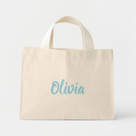 Personalisierte Schriftname-Tragetasche Mini Stoffbeutel (Vorne)