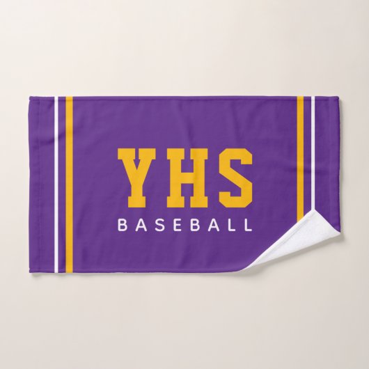 Personalisierte Schul-Anfangsbuchstaben Baseball-M Handtuch (Handtuch)