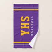 Personalisierte Schul-Anfangsbuchstaben Baseball-M Handtuch (Handtuch)