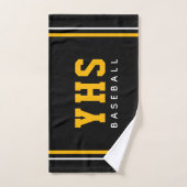 Personalisierte Schul-Anfangsbuchstaben Baseball-M Handtuch (Handtuch)