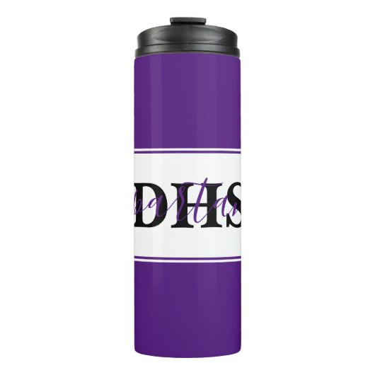 Personalisierte Schul-Farbenblock Thermosbecher (Vorderseite)