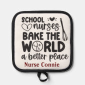 Personalisierte Schulkinder für eine bessere Welt Topflappen (Vorderseite)