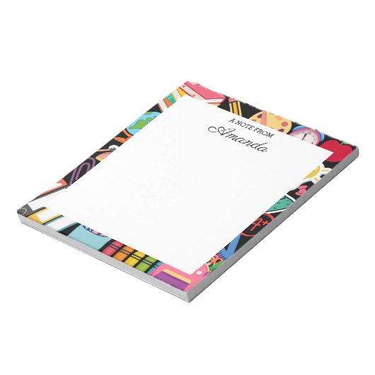 Personalisierte Schulmaterial Lehrer Notizblock (Rotiert)