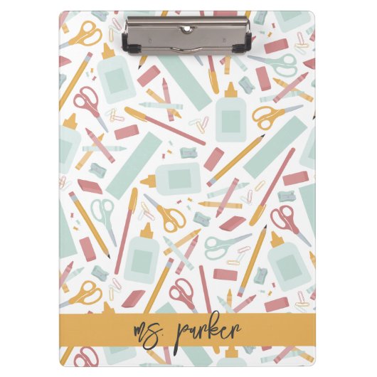 Personalisierte Schulwerkzeuge Klemmbrett (Vorderseite)