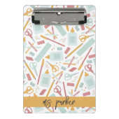 Personalisierte Schulwerkzeuge Mini Klemmbrett (Vorderseite)