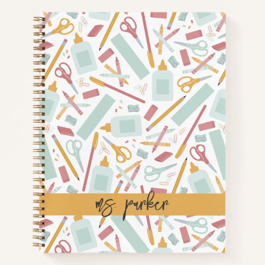 Personalisierte Schulwerkzeuge Notizblock (Vorderseite)