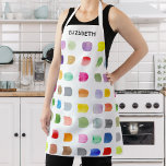 Personalisierte Schürze Abstrakter Muster<br><div class="desc">Diese Schürze ist mit einem farbenfrohen,  abstrakten Wasserfarbenmuster dekoriert. Einfach anpassbar. Weil wir unsere Kunstwerke erstellen,  werden Sie dieses exakte Design von anderen Designern nicht finden. Original Wasserfarbe © Michele Davies.</div>