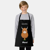 Personalisierte Schürze der Kühe (Getragen)