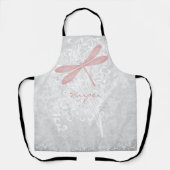 Personalisierte Schürze der Rosa Libelle (Vorderseite)