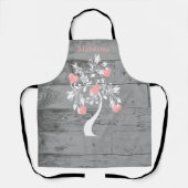 Personalisierte Schürze des Herzens in Rosa (Vorderseite)