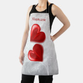 Personalisierte Schürze des Roten Herzens (InSitu)