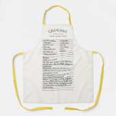 Personalisierte Schürze für die Farbwiedergabe (Vorderseite)