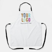 Personalisierte Schürze für Unternehmen in Schwarz (Vorderseite)