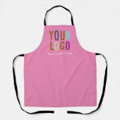 Personalisierte Schürze für Unternehmen in Schwarz (Vorderseite)