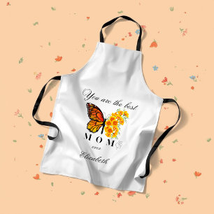 Personalisierte Schürze mit floralem Schmetterling