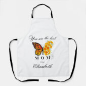 Personalisierte Schürze mit floralem Schmetterling (Vorderseite)
