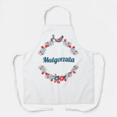 Personalisierte Schürze mit Folklore-Kranz (Vorderseite)