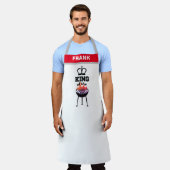 Personalisierte Schürze, Personalisierter Grillkön Schürze (Getragen)