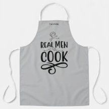 Personalisierte Schürze "Real Men Cook"