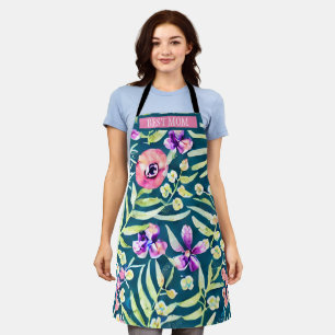 Personalisierte Schürze Sommer und Boho botanisch