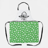 Personalisierte Schürze von Grün und Weiß (Vorderseite)