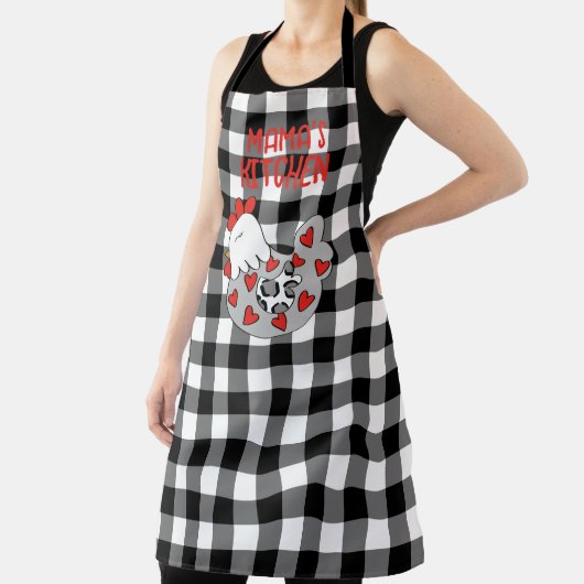 Personalisierte Schürze von Hühnern mit Herz (InSitu)