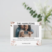 Personalisierte Schwangerschaft Ankündigung Postka Postkarte (Stehend Vorderseite)