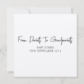 Personalisierte Schwangerschaftsankündigung Dankeskarte (Rückseite)