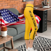 Personalisierte schwarz-gelbe Orange Fun Comic Kat Capri Leggings