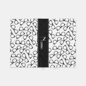 Personalisierte Schwarz-Gläser Fleecedecke (Vorderseite (Horizontal))