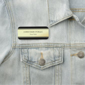 Personalisierte Schwarz-Gold-Vorlage Namensschild (Beispiel)