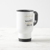 Personalisierte Schwarz-Gold-Welten Beste Mama Reisebecher (VorderseiteRechts)