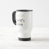 Personalisierte Schwarz-Gold-Welten Beste Mama Reisebecher (Vorderseite Links)