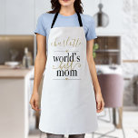 Personalisierte Schwarz-Gold-Welten Beste Mama Schürze<br><div class="desc">Persönlich gestalten Sie ein Geschenk für die beste Mama der Welt. Entwickelt von Thisisnotme©</div>