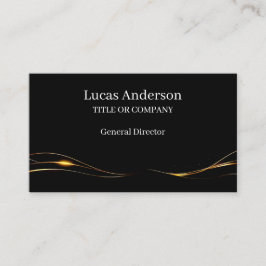 Personalisierte schwarz-goldbearbeitbare Visitenka Visitenkarte