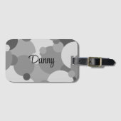 Personalisierte schwarz-graue Moleküle Gepäckmarke Gepäckanhänger (Vorderseite (Horizontal))