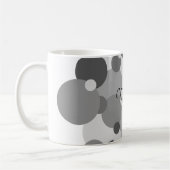 Personalisierte schwarz-graue Moleküle Kaffeetasse (Links)