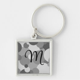 Personalisierte schwarz-graue Moleküle Schlüsselan Schlüsselanhänger