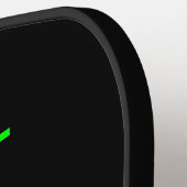 Personalisierte Schwarz-Grün-Alien Pickleball Schläger (Linke Seite)