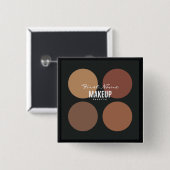 Personalisierte Schwarz-Makeup-Palette Button (Vorne & Hinten)