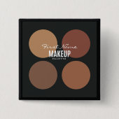Personalisierte Schwarz-Makeup-Palette Button (Vorderseite)