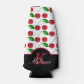 Personalisierte Schwarz-Rot-Kirschen Flaschenkühler (Vorderseite)