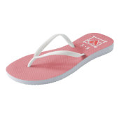Personalisierte Schwarz/Rot-Liebe Flip Flops Badesandalen (Schrägansicht)