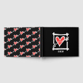 Personalisierte Schwarz-Rot-Liebe-Hochzeit Gästebuch (Voll)