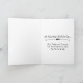 Personalisierte Schwarz-Rot-Valentine-Fotokarte Karte (Innenseite)