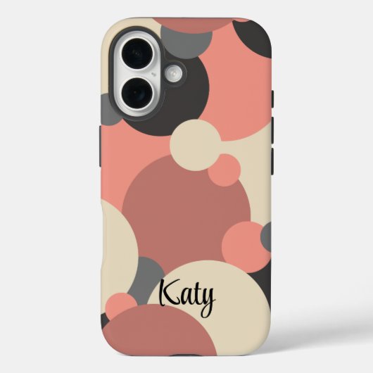 Personalisierte schwarz-rote Moleküle iPhone Gehäu Case-Mate iPhone Hülle (Rückseite)