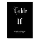 Personalisierte schwarz-schick-Zeitung Tischnummer (Vorderseite)